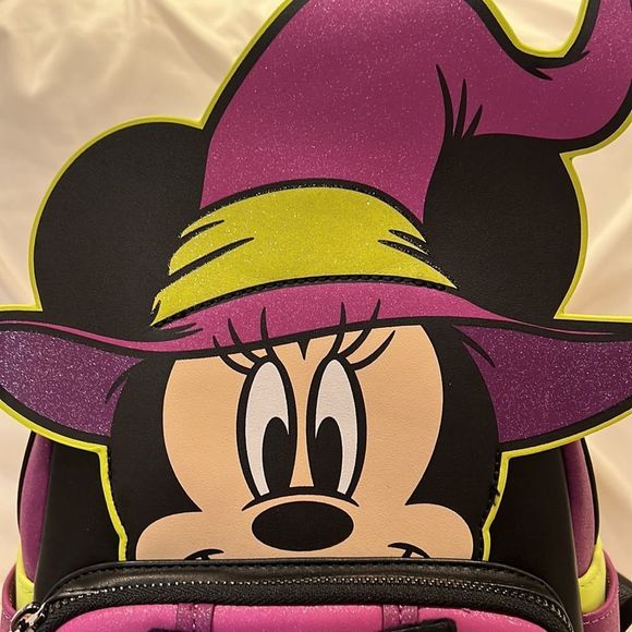 Loungefly X Disney Minnie Mouse Witch Mini Backpack Glow in the Dark LE 1000! ? main image 3